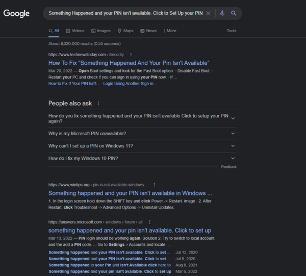 Mengatasi "Something Happened and your PIN isn't Available" pada Windows 11